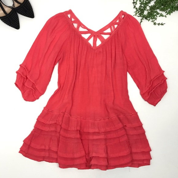 Umgee | Ruffled Boho Tunic Ruffle Dress - Picture 4 of 8